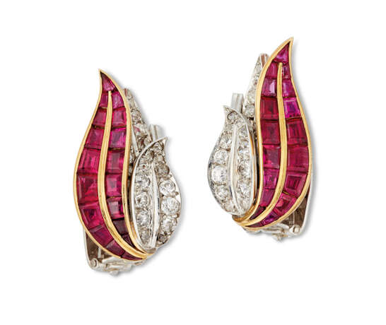 RUBY AND DIAMOND EARRINGS - фото 3