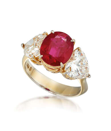 RUBY AND DIAMOND RING - photo 1