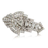 ART DECO DIAMOND DOUBLE-CLIP BROOCH - photo 3