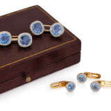 EARLY 20TH CENTURY SAPPHIRE AND DIAMOND DRESS SET - photo 1