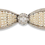 Cartier. EARLY 20TH CENTURY PEARL AND DIAMOND BROOCH, CARTIER - photo 1
