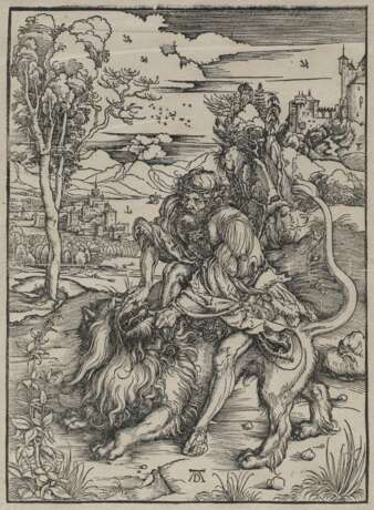 Dürer, Albrecht. Samson tötet den Löwen - Foto 1