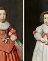 Zwei Gemälde: Kinderportraits