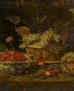 Pseudo-Jan van Kessel II. Stillleben mit einem Korb Weintrauben, einer Porzellanschüssel mit Erdbeeren und einer Melone