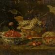 Stillleben mit einem Korb Weintrauben, einer Porzellanschüssel mit Erdbeeren und einer Melone - Аукционные цены