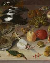 Stillleben mit Früchten und Vögeln