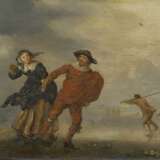 Venne, Adriaen Pietersz. van de. Holländisches Paar mit Schlittschuhen auf dem Eis - photo 1