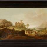 Schalcke, Cornelis Symonsz. van der. Italianisiernde Landschaft mit Reisenden vor einer alten Burganlage - Foto 2