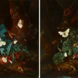 Hamilton, Carl-Wilhem de. Zwei Gemälde: Waldbodenstillleben mit Schmetterlingen und Reptilien - Foto 1