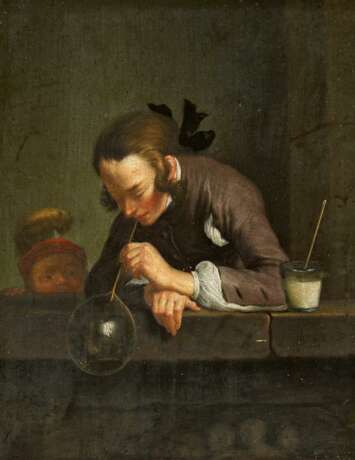 Chardin, Jean-Baptiste Simeon. Der Seifenblasenbläser - фото 1