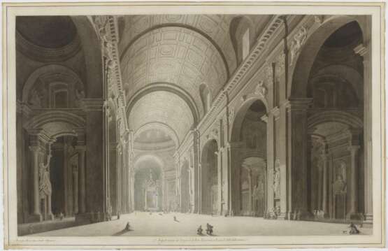 Pannini, Francesco. Blick in das Innere des Petersdoms in Rom - photo 2