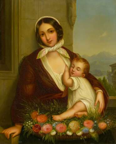 Schiavoni, Natale. Mutter mit Kind (Madonna mit Kind?) - фото 1