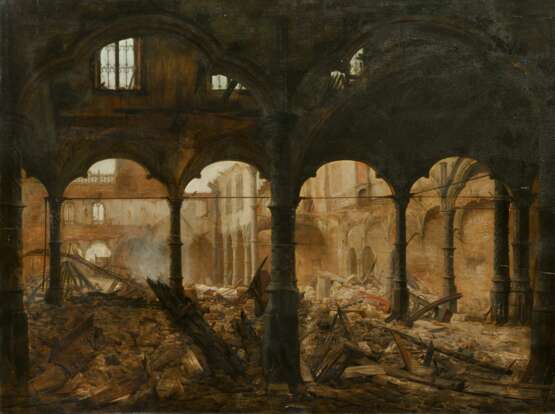 Geeraerts, Jan. Die Ruinen der Handelsbörse in Antwerpen - Foto 1