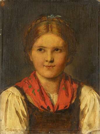Defregger, Franz von. Portrait eines Tiroler Mädchens - Foto 1