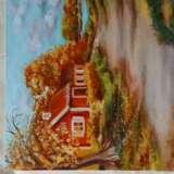 Painting “Autumn in the village”, Canvas on the subframe, Alla prima, Romanticism, Landscape painting, 2019 - photo 4