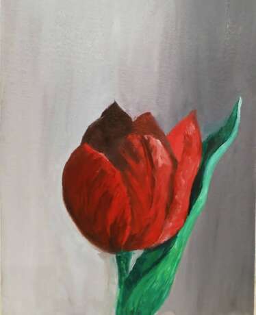 Design Painting, Modular picture, Painting “Tulip”, Canvas, Oil paint, Contemporary realism, Landscape painting, 2020 - photo 2