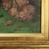 Painting “Antique painting Garden roses and a jug”, Porcelain, See description, 1869-1952 - photo 3