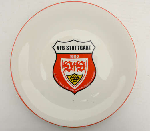 VFB FANTELLER, mehrfarbig bedrucktes Porzellan, 1990er - Foto 1