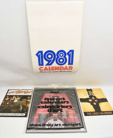 THE BEATLES- CALENDARS: Beatles- Kalender, Kunstkalender & Paul McCartney-Kalender, BRD/UK 1980er - Foto 1