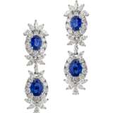 SAPPHIRE AND DIAMOND NECKLACE, BRACELET, EARRING AND RING SUITE, MARCONI - фото 4