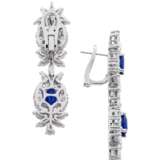 SAPPHIRE AND DIAMOND NECKLACE, BRACELET, EARRING AND RING SUITE, MARCONI - Foto 5