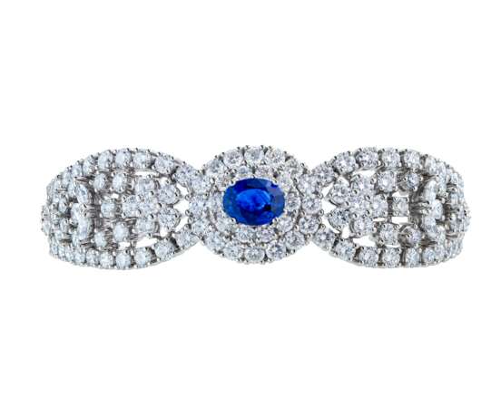 SAPPHIRE AND DIAMOND NECKLACE, BRACELET, EARRING AND RING SUITE, MARCONI - photo 10