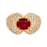 RUBY AND DIAMOND NECKLACE, BRACELET, EARRING AND RING SUITE WITH GÜBELIN REPORTS, MARCONI - photo 6