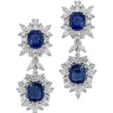 SAPPHIRE AND DIAMOND NECKLACE, BRACELET, EARRING AND RING SUITE WITH GÜBELIN REPORTS, MARCONI - Foto 4