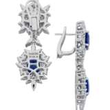 SAPPHIRE AND DIAMOND NECKLACE, BRACELET, EARRING AND RING SUITE WITH GÜBELIN REPORTS, MARCONI - фото 5
