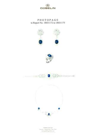 SAPPHIRE AND DIAMOND NECKLACE, BRACELET, EARRING AND RING SUITE WITH GÜBELIN REPORTS, MARCONI - Foto 17