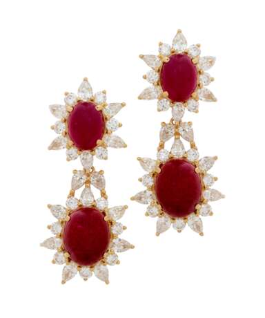 RUBY AND DIAMOND NECKLACE, BRACELET, EARRING AND RING SUITE WITH GÜBELIN REPORT, MARCONI - photo 4