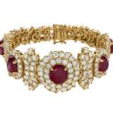 RUBY AND DIAMOND NECKLACE, BRACELET, EARRING AND RING SUITE WITH GÜBELIN REPORT, MARCONI - photo 8