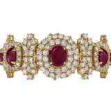 RUBY AND DIAMOND NECKLACE, BRACELET, EARRING AND RING SUITE WITH GÜBELIN REPORT, MARCONI - photo 9