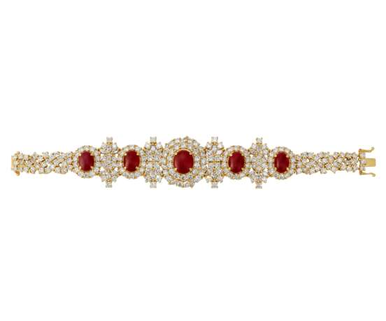 RUBY AND DIAMOND NECKLACE, BRACELET, EARRING AND RING SUITE WITH GÜBELIN REPORT, MARCONI - фото 10