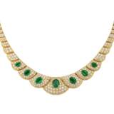 EMERALD AND DIAMOND NECKLACE, BRACELET, EARRING AND RING SUITE, MARCONI - фото 2