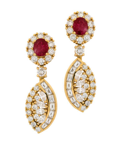 RUBY AND DIAMOND NECKLACE, BRACELET, EARRING AND RING SUITE WITH GÜBELIN REPORTS, MARCONI - фото 4