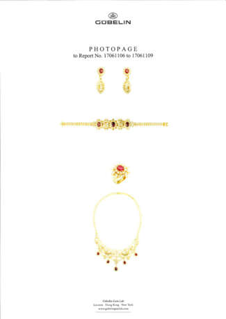 RUBY AND DIAMOND NECKLACE, BRACELET, EARRING AND RING SUITE WITH GÜBELIN REPORTS, MARCONI - фото 16
