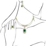 EMERALD AND DIAMOND NECKLACE, BRACELET, EARRING AND RING SUITE WITH GÜBELIN AND GIA REPORTS, MARCONI - фото 15