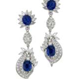SAPPHIRE AND DIAMOND NECKLACE, BRACELET, EARRING AND RING SUITE WITH GÜBELIN REPORTS, MARCONI - photo 4