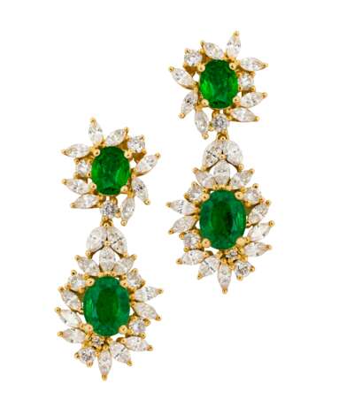 EMERALD AND DIAMOND NECKLACE, BRACELET, EARRING AND RING SUITE, MARCONI - фото 4