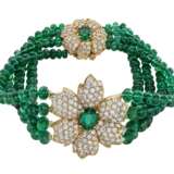 EMERALD AND DIAMOND NECKLACE, BRACELET, EARRING AND RING SUITE, MARCONI - photo 9