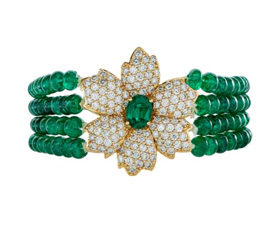 EMERALD AND DIAMOND NECKLACE, BRACELET, EARRING AND RING SUITE, MARCONI - фото 10