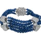 SAPPHIRE AND DIAMOND NECKLACE, BRACELET, EARRING AND RING SUITE, MARCONI - photo 9