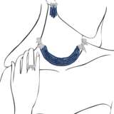 SAPPHIRE AND DIAMOND NECKLACE, BRACELET, EARRING AND RING SUITE, MARCONI - фото 16