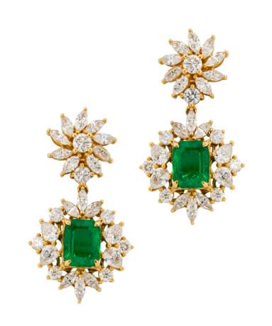 EMERALD AND DIAMOND NECKLACE, BRACELET, EARRING AND RING SUITE WITH GÜBELIN REPORT, MARCONI - фото 4