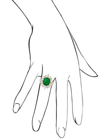 EMERALD AND DIAMOND NECKLACE, BRACELET, EARRING AND RING SUITE WITH GÜBELIN REPORT, MARCONI - фото 14