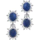 SAPPHIRE AND DIAMOND NECKLACE, BRACELET, EARRING AND RING SUITE, MARCONI - photo 4
