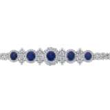 SAPPHIRE AND DIAMOND NECKLACE, BRACELET, EARRING AND RING SUITE, MARCONI - photo 11