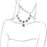 SAPPHIRE AND DIAMOND NECKLACE, BRACELET, EARRING AND RING SUITE, MARCONI - Foto 12