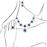 SAPPHIRE AND DIAMOND NECKLACE, BRACELET, EARRING AND RING SUITE, MARCONI - photo 16